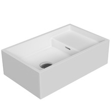CDesign 485mm Matte White Rectangular Wall Hung Basin